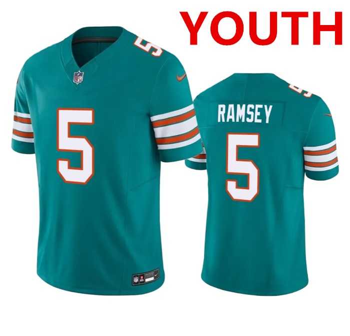 Youth Miami Dolphins #5 Jalen Ramsey Aqua 2023 F.U.S.E Vapor Limited Stitched Jersey,We sell and wholesale Youth Miami Dolphins #5 Jalen Ramsey Aqua 2023 F.U.S.E Vapor Limited Stitched Jersey on line form chian!